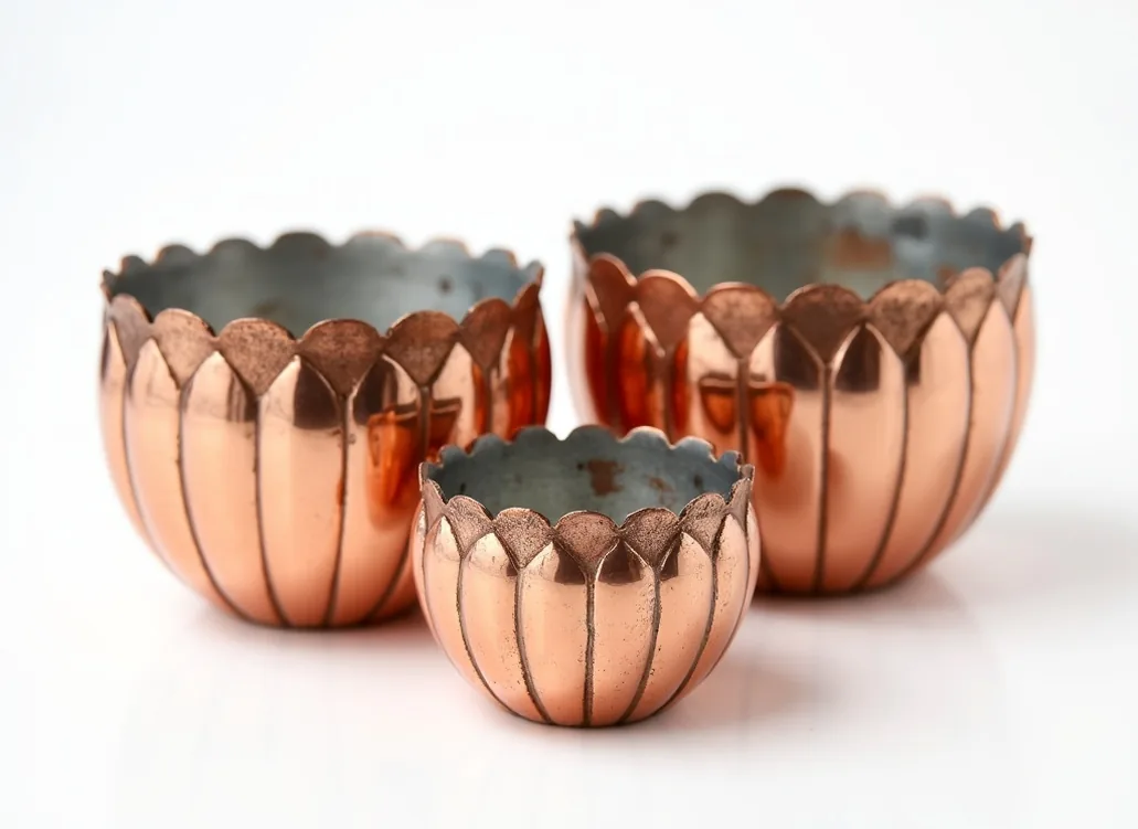 Mauviel M30 classic decorative copper timbale molds with tin lining group shot